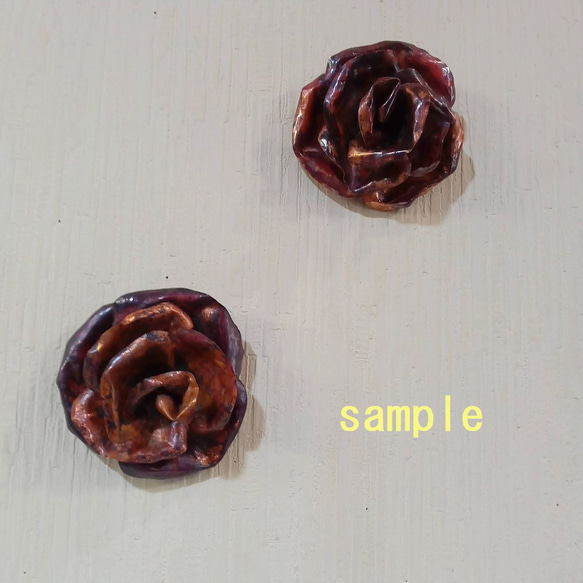 銅製　薔薇のオブジェ　「infinity rose R1」 7枚目の画像