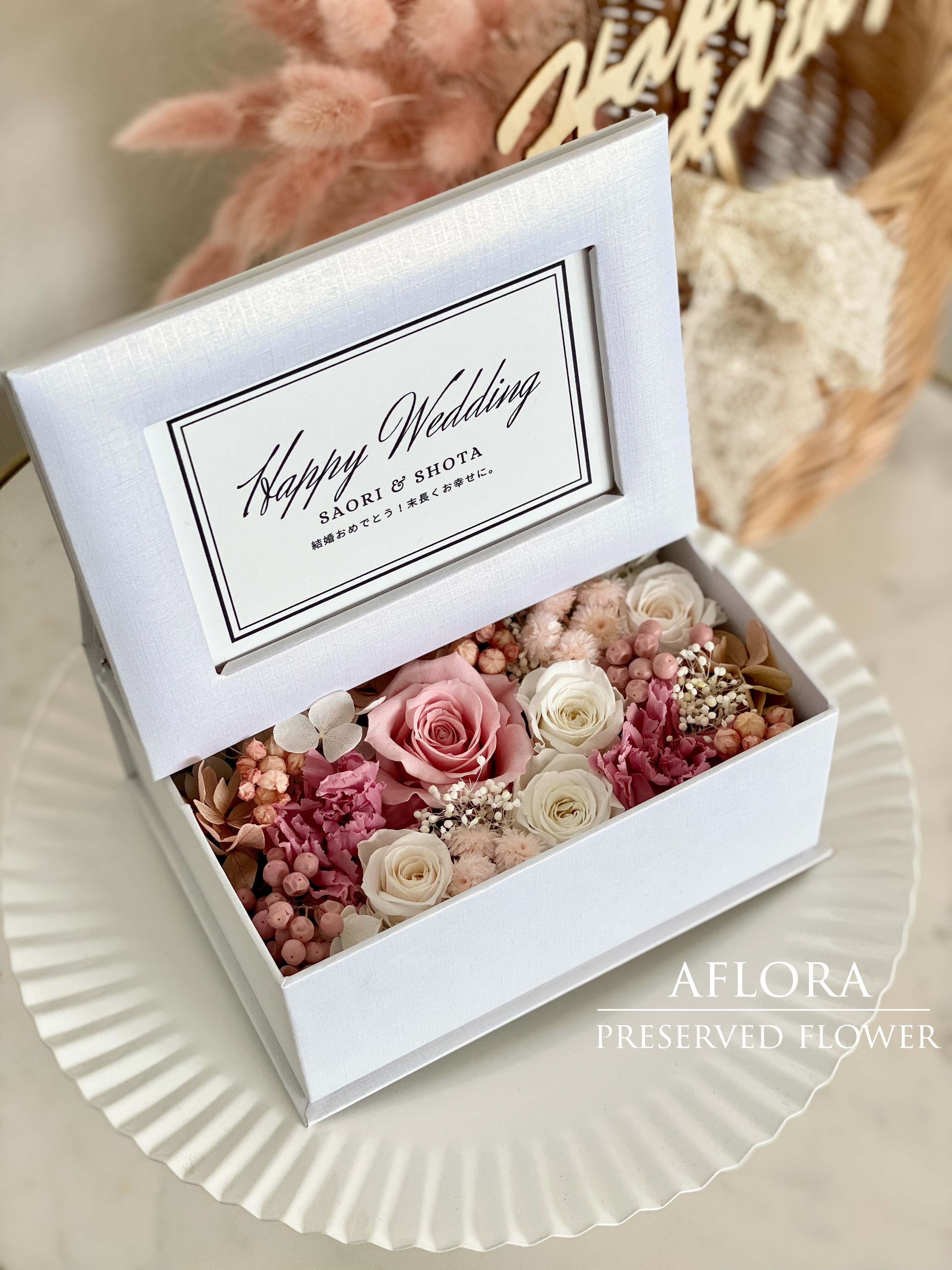 フォトフレーム プリザーブドフラワーアレンジメント ペッパーペリー バニラピンク ニュアンスカラー