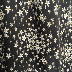 再販です✴︎素敵大人のリボンスカート　リバティ　スターリーナイト　ブラック　リボン取外し可能✴︎送料無料 3枚目の画像