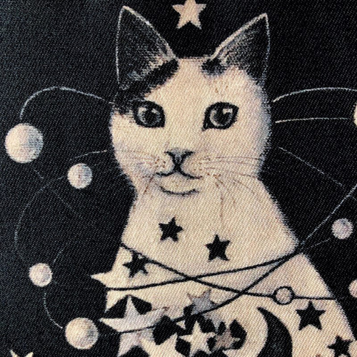星月猫☆アート「星月猫 ににこ」絵画F0 複製画 木製パネル貼り