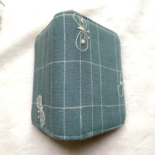 ☆専用☆ミナペルホネン☆長財布☆コンパクトウォレット☆カードケース☆ハンドメイド ꕤ受注製作ꕤ ミナペルホネン 財布 choucho ブルー カードケース ミニ