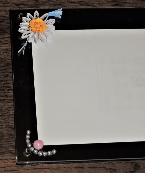 ✿ぺーパークイリングアート　お花　フォトフレーム　ポストカードサイズ対応 3枚目の画像