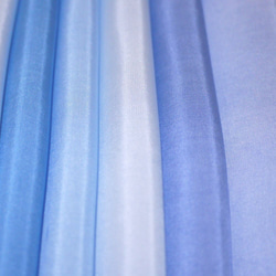 (A-02) 純絲Habutae 雙面手染11張剝離套裝藍色漸變旋鈕用於工作布/ tsurushi kazari 第4張的照片