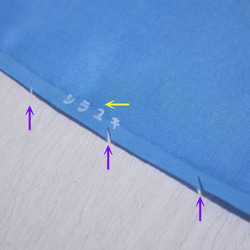 (A-02) 純絲Habutae 雙面手染11張剝離套裝藍色漸變旋鈕用於工作布/ tsurushi kazari 第5張的照片