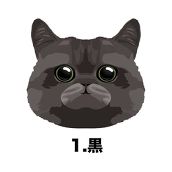 【 ねこ 猫 黒 毛色3色 】コインケース　プレゼント　うちの子　ペット　ミケネコシスターズ 2枚目の画像