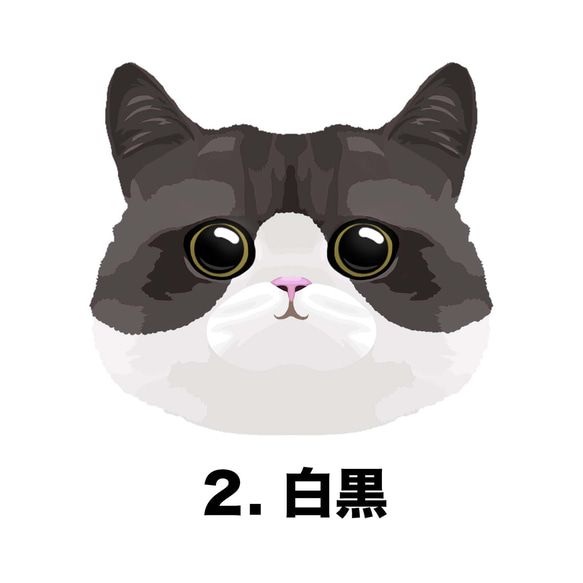 【 ねこ 猫 黒 毛色3色 】コインケース　プレゼント　うちの子　ペット　ミケネコシスターズ 3枚目の画像