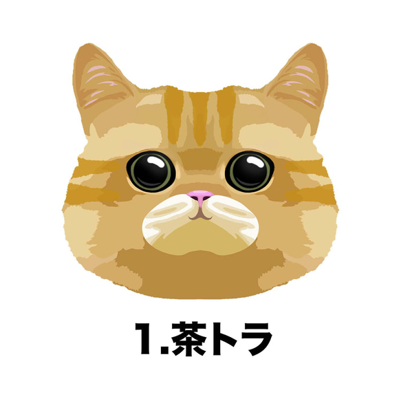 【 ねこ 猫 茶 毛色3色 】コインケース　プレゼント　うちの子　ペット　ミケネコシスターズ 2枚目の画像