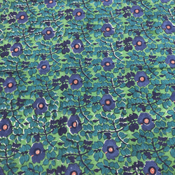 [50 公分單位] 綠色海軍花印度手工版畫布料紡織棉 第4張的照片