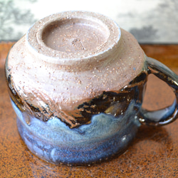 【再入荷！】可愛いコーヒーカップ(コスモブルー)　マグカップ　★萩焼　ギフト　陶器 3枚目の画像