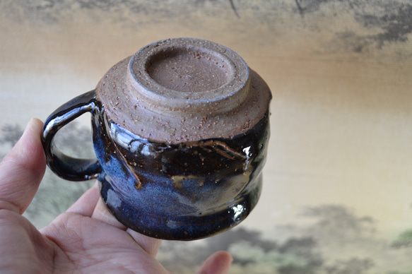 【再入荷！】可愛いコーヒーカップ(コスモブルー)　マグカップ　★萩焼　ギフト　陶器 11枚目の画像