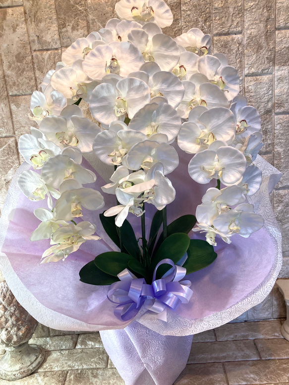 光触媒 人工観葉植物 ウォールグリーン フェイクグリーン 胡蝶蘭8650