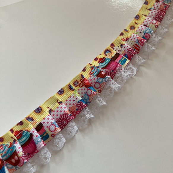 malapaレース☆30mmグログランフリルレース☆カップケーキ柄×ホワイト☆50cm 人気・おすすめ｜使いやすい・旅行におすすめ 品質保証 全国発送 正規品・日本国内発送・安心保証付き