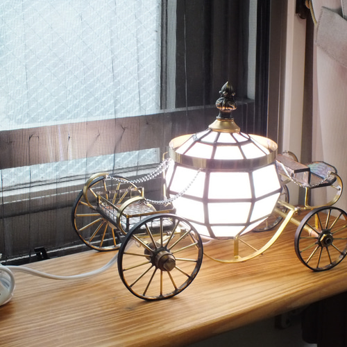 プレゼント カボチャの馬車；ピンク LEDランプ マイフラ】 通販