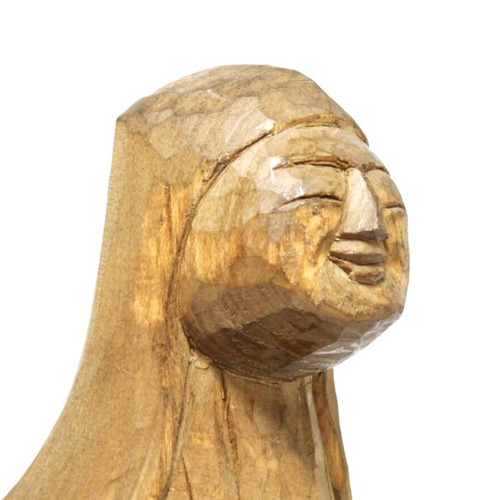 受注製作：尼僧（高さ：20cm）仏像 円空仏 摸刻 木彫 【納期40日