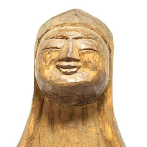 受注製作：尼僧（高さ：20cm）仏像 円空仏 摸刻 木彫 【納期40日