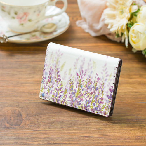 ミニ財布・コンパクト財布】藤の花 【パスケース・コインケース