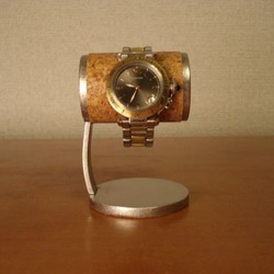 父の日　ウォッチスタンド　腕時計スタンド　名入れ　ラッピング　ちび腕時計デスクスタンド　 1枚目の画像