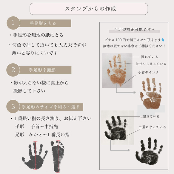 命名書　ベビーポスター  手足形　命名ポスター 4枚目の画像