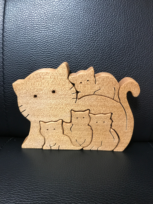 組み木　猫の親子 人気・おすすめ｜使いやすい・旅行におすすめ 品質保証 全国発送 正規品・日本国内発送・安心保証付き