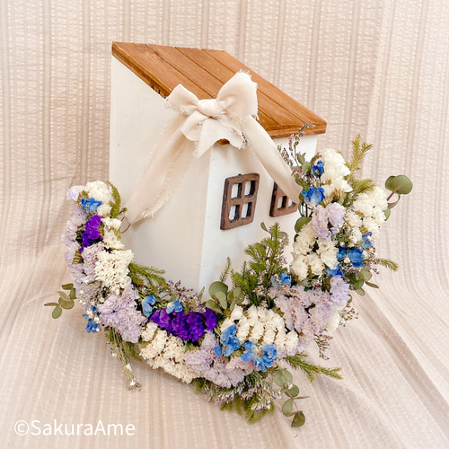 2.ハーフリース クリスマスフルリールワイヤータイ／リース-2(W60×D25×H60(全長