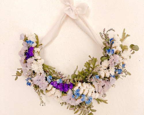 ◇リース◇ハーフリース◇プレゼント ☆新作☆リボンハーフリース リース さくらあめ 通販 13909447｜Creema