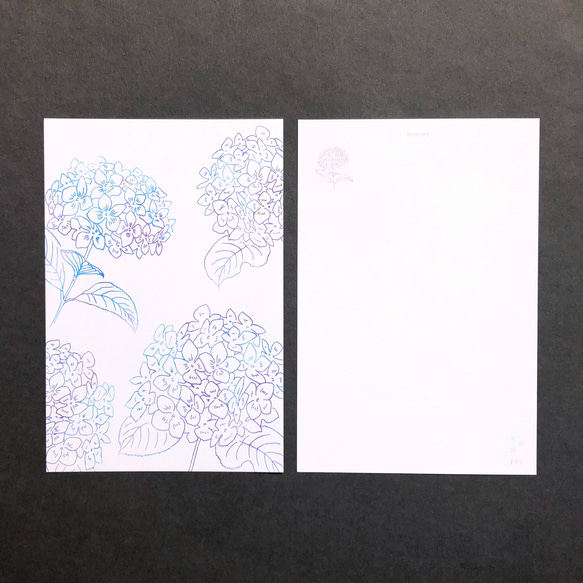 紫陽花のポストカードセット 10枚目の画像