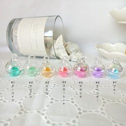 【20mm】【4個】 カラー シャボン玉　ガラスチャーム　オーロラクリア　ガラスドーム　アクセサリーパーツ　DIY 2枚目の画像