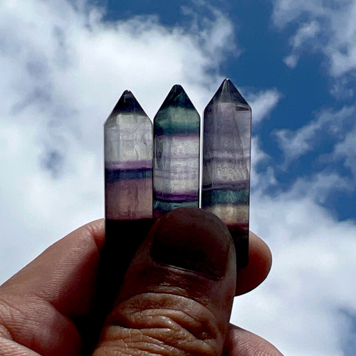 高品質フローライト ポイント 5本セット tg591 天然石 pinky 通販