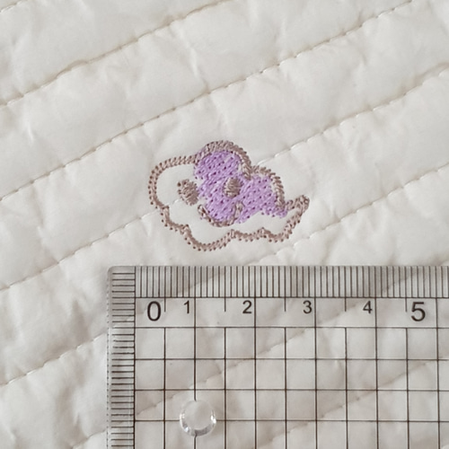 韓国生地　りぼん　刺繍生地　キルティング　ヌビ　キルト　レッスンバッグ MY mama キルティング 生地 キルト ヌビ刺繍柄 男の子 女の子 布