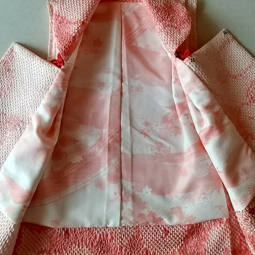 3歳用正絹総絞りの被布(中綿なし)4386m様のリクエスト 子供服 3歳用正絹総絞りの被布(中綿なし)4386m様のリクエスト 子供服