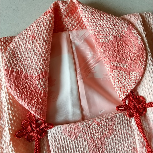 3歳用正絹総絞りの被布(中綿なし)4386m様のリクエスト 子供服 3歳用正絹総絞りの被布(中綿なし)4386m様のリクエスト 子供服