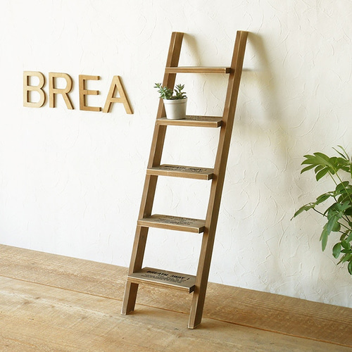 飾りはしご アンティーク プリント入り 5段 HS-53 その他インテリア