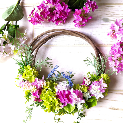 紫陽花ボール リース 紫陽花ボール リース