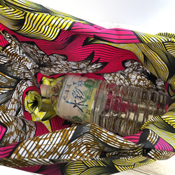 《送料無料》アフリカ布　大きめエコバッグ　サブバック　チューリップ　アフリカン 8枚目の画像