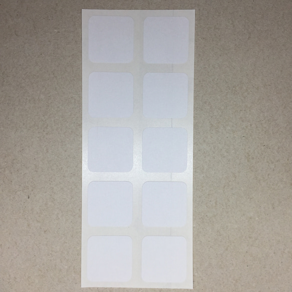 無地シール 正方形・四角・2.5×2.5cm 2シート(20枚) 3種から選べます 4枚目の画像