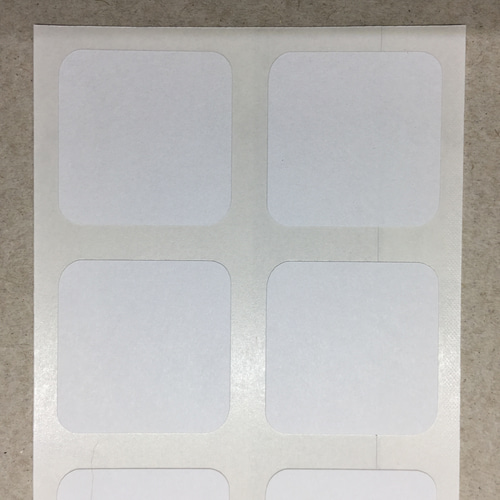 無地シール 正方形・四角・2.5×2.5cm 10シート(100枚) 3種から