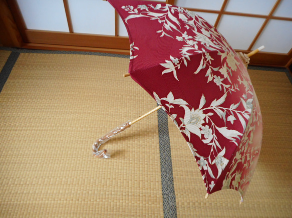 ぼかしの着物から日傘（傘袋付き） 3枚目の画像