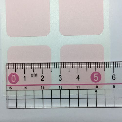 カラーラベルシール》正方形(角丸)2.5cm2シート(20枚）4色から