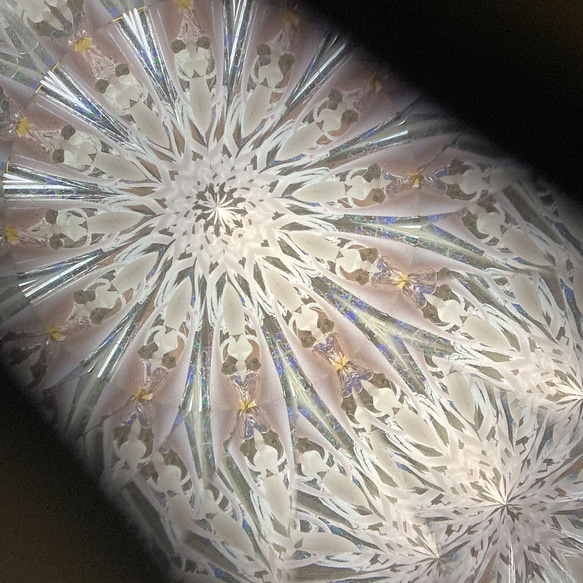 万華鏡 天然石 雪の結晶 ピンク オイル華鏡 mikks mk-yuki-p 母の日 ホワイトデー ギフト クリス 5枚目の画像