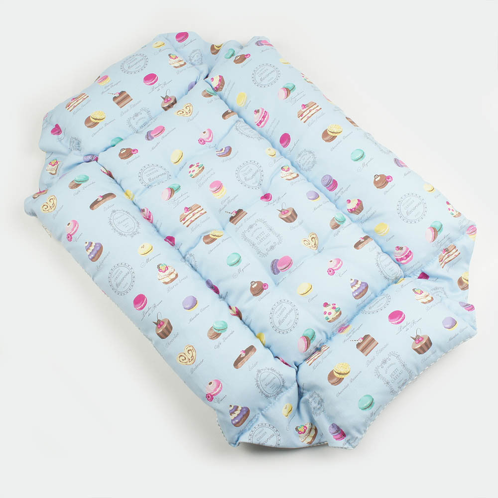 【即納】ペットが喜ぶ 夏用キャリークッションベッド/クレートクッションiCOLD接触冷感 マカロン Mサイズ