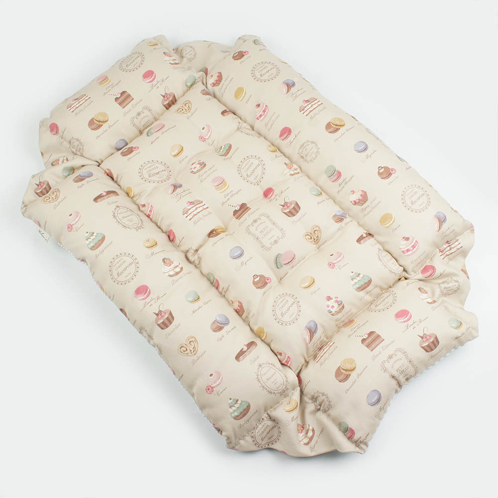 【即納】ペットが喜ぶ 夏用キャリークッションベッド/クレートクッションiCOLD接触冷感 マカロン Mサイズ