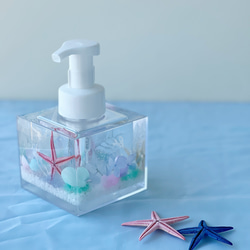 完成品】ハーバリウムクリスタルディスペンサー（泡ハンドソープ