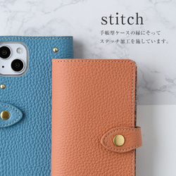 特集掲載  リバティ×国産シュリンクレザー スマホケース ほぼ全機種対応 手帳型 本革 小花柄  ギフト 7枚目の画像