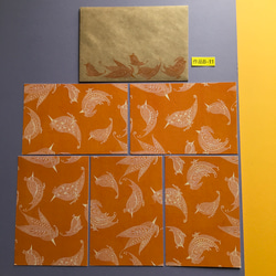 キリンと小鳥と車のモチーフをレースデザインで表現したポストカードシリーズです。 7枚目の画像