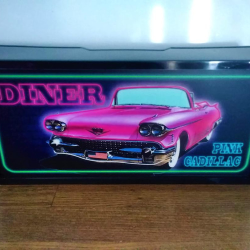 アメリカン キャデラック アメ車 イラストレーション ダイナー アメリカン キャデラック アメ車 イラストレーション ダイナー