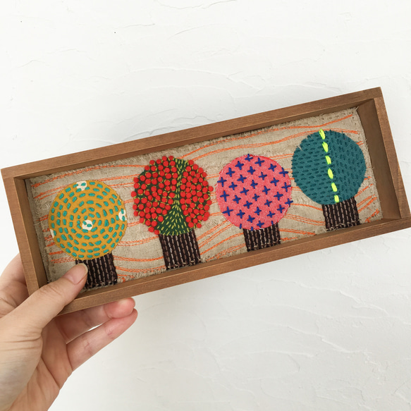 ４本の木（textile art ） 16枚目の画像