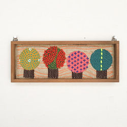 ４本の木（textile art ） 2枚目の画像
