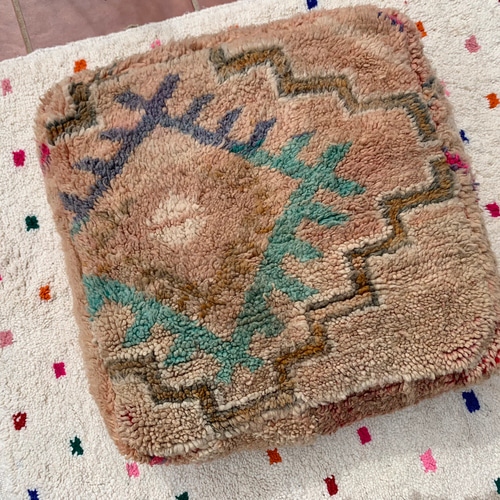 モロッコ ブジャド プフ クッションカバー クッション ラグ pouf 102