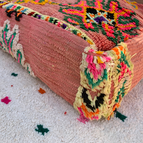 モロッコ ブジャド プフ クッションカバー クッション ラグ pouf 105