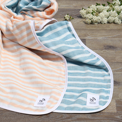 手仕事から生まれたfeather cotton®のガーゼブランケット / weekday02 blue 7枚目の画像